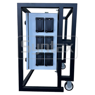 Syntax 100 Amp Portable Distribution Panel UL Listed Outdoor use, 208Y/120 3PH, with waterproof (12) 5-20R GFCI 125v