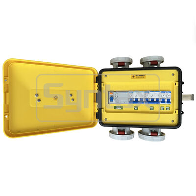 Syntax MZ12 IP67 Waterproof Portable Power Distribution Boards For 63A 400v Three Phase Electrical Supply Outdoors 308*238*277mm