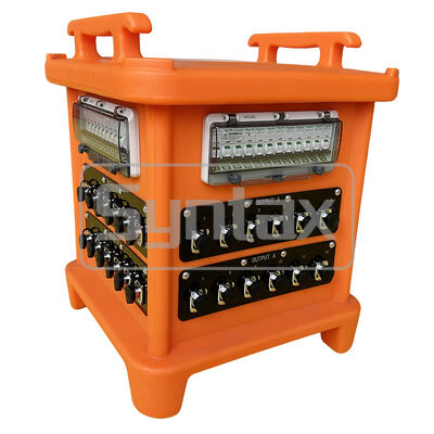 Syntax MK2 Portable Power Distribution Box With 63AMP/5P 400v IP67 Mennekes Inlet And Protected by Schneider Breakers 46*46*55CM