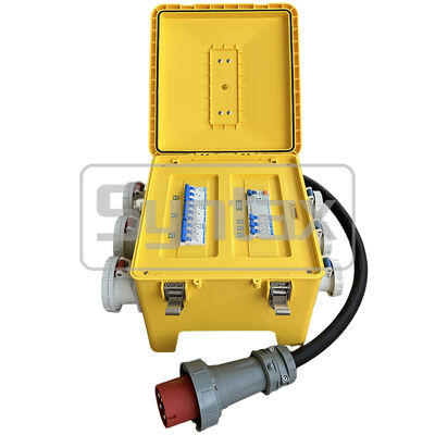 Syntax MP24 IP67 Waterproof Portable Power Distribution Box 63A/5P with 1.0m Rubber Cable Residual Protected