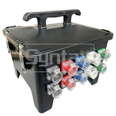 Syntax MP24 IP67 NEMA Waterproof Spider Box Temp Power Supply Electrical Power Distribution Input 200A 120/208V Duplex Receptacle