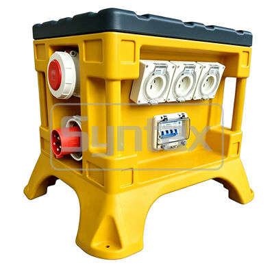 Syntax AU2 5P 63A 400V IP67 Waterproof Portable Distribution Box with HDPE Material for Temporary Power Distribution