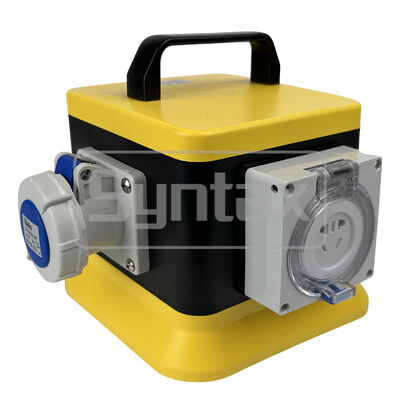 Syntax MZ6 IP67 Waterproof Portable Power Distribution Board 16A/3P 1-Phase Outdoors Yellow & Black Box 20*20*21.5CM