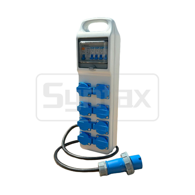 Syntax CT3 16A Splitter IP44 Distributie Doos Met 8 Schuko Sockets 490*142*95mm