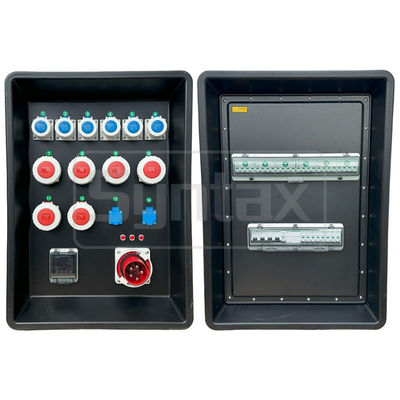Syntax MD4 Drie fase 125A Waterdichte Power Distro Box Met Schneider Breaker Voor Stage Power Distribution 63x43x90cm