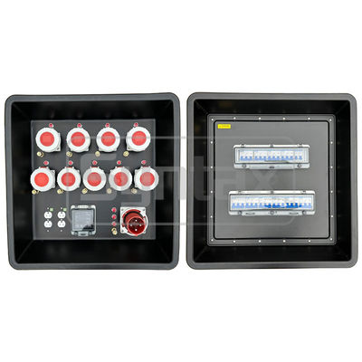 Syntax MD3 4P 63A Driefasige draagbare distributieboards HDPE IP67 met breekers voor eventpower 630x430x680mm