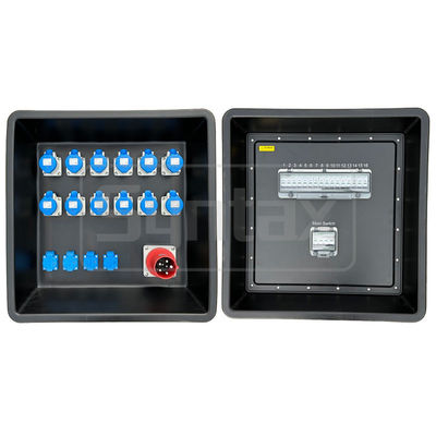 Syntax MD3 5P 63A Driefasige draagbare distributieborden HDPE IP67 met breekers voor evenementenvermogen 630x430x680mm