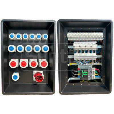 Syntax MD4 Driefase 125A IP67 Waterdicht HDPE Power Distro Met Schneider Breaker En PowerSyntax Industriële stekker en stopcontact 630x430x900mm