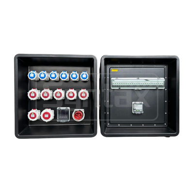 Syntax MD3 5P 32A 400V 3PH Stroomverdeelkasten HDPE IP67 Met Schneider Automaten voor Evenementen Stroom 630x430x680mm