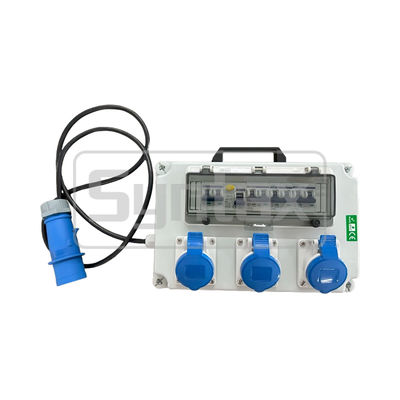 Syntax JS1 Wandmontage Draagbare Stroomverdeelkast 32AMP Gemaakt van PC Elektrisch Grijs Onderhoudskast 220*340*150mm