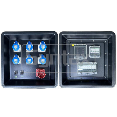 Syntax MD1 Driefasig 5P 32AMP HDPE Draagbare Verdeelkast IP67 Waterdicht voor Tijdelijke Stroom
