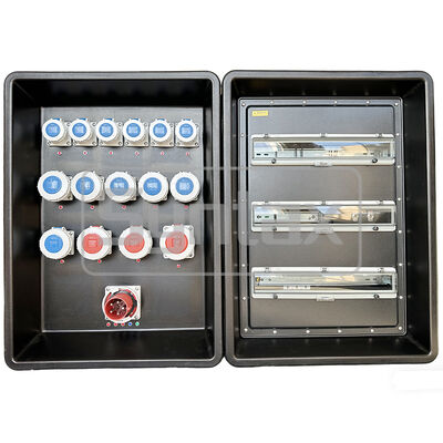 Syntax MD4 IP67 Waterdicht HDPE Draagbare Power Distribution Box Drie Fase 63A/5P voor FIFA Outdoor Events In Qatar