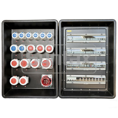 Syntax MD4 Driefasige IP67 Waterdicht 125A/5P HDPE draagbare stroomdistributie board voor FIFA Sportwedstrijden in Qatar 630x430x900mm